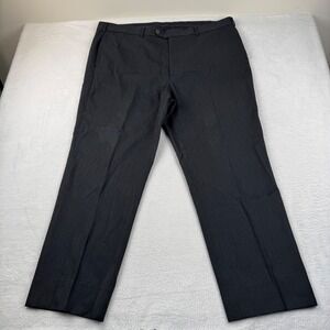 Brooks Brothers Madison Dress Pants Men 42x32 Charcoal Gray 100% Wool Flat Front
